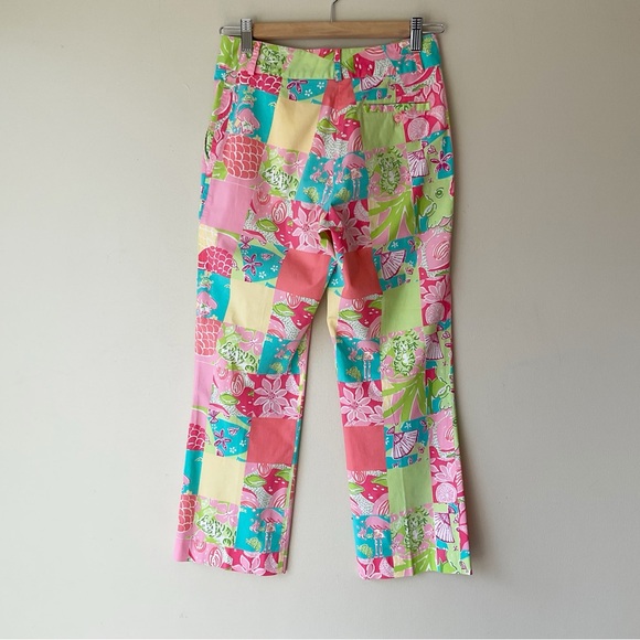 Lilly Pulitzer Vintage ‘90’s Patchwork Cropped Pants Size 0 - Picture 5 of 13